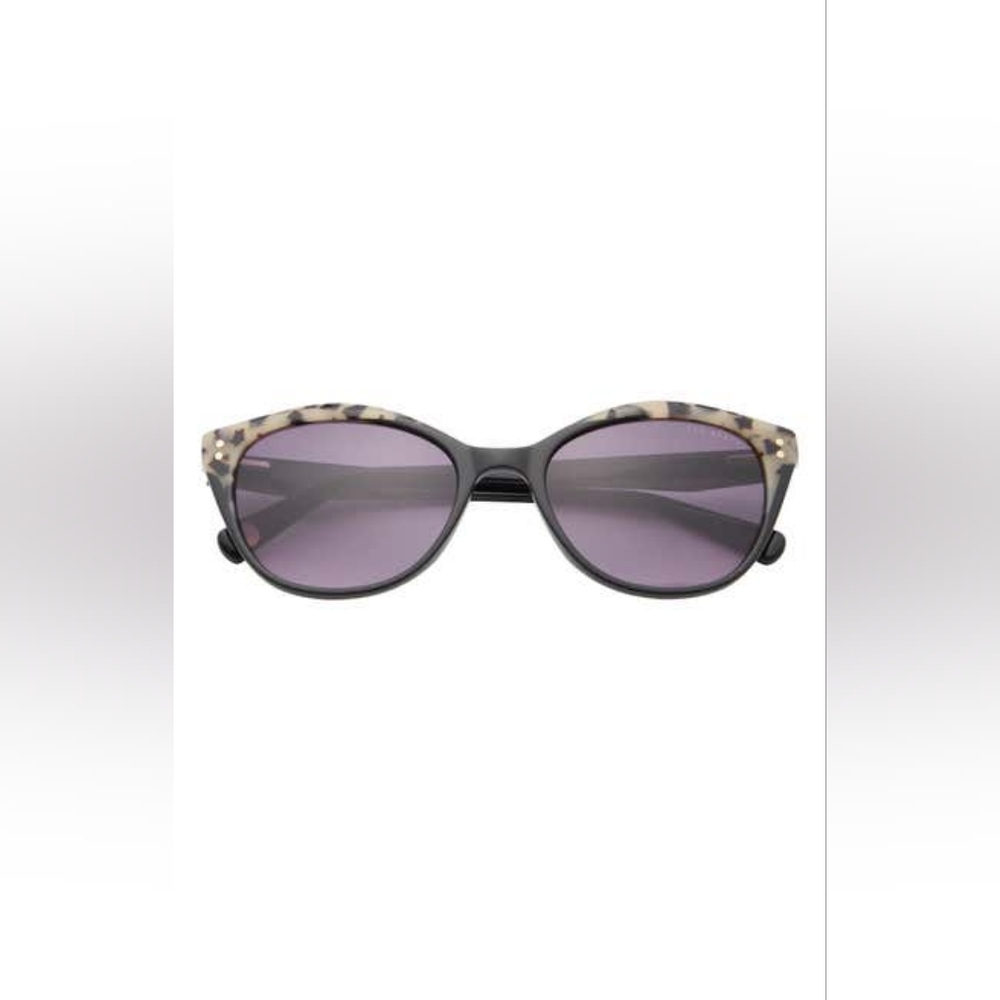 Ted Baker London 54mm Polarized Cat Eye Sunglasses, One Size, BLACK